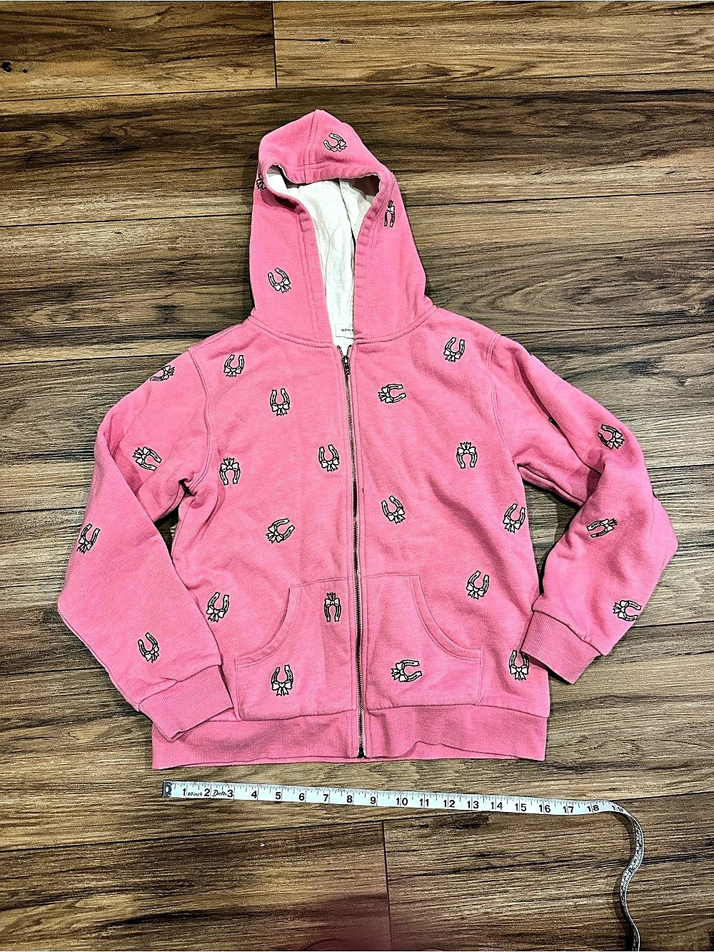 Modish Rebel Youth Girls Pink Animal Print Hoodie Size Medium